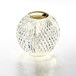 Настольная лампа с прозрачным шарообразным плафоном на цилиндрической подставке Crystal Globule варинант исполнения - 4 | Loft Concept в Перми