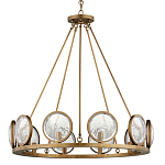 Люстра круглая с прозрачными рельефными плафонами Crystal Prism варинант исполнения - 3 | Loft Concept в Перми