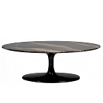 Стол журнальный овальный с столешницей из искусственного мрамора Alonso Gloss варинант исполнения - 1 | Loft Concept в Перми