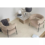 Кресло полукруглое мягкое с буклированной обивкой Armchair with Boucle Upholstery варинант исполнения - 5 | Loft Concept в Перми