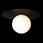 Потолочный светильник с белым шарообразным плафоном и черным круглым основанием Matisse варинант исполнения - 1 | Loft Concept в Перми
