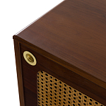 ТВ-тумба из ореха с плетеным декором Eland Wooden Wicker TV Stand варинант исполнения - 6 | Loft Concept в Перми