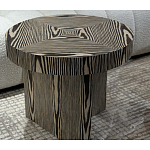 Столик журнальный круглый с полосатым узором Zebroids варинант исполнения - 4 | Loft Concept в Перми
