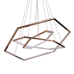 Люстра с 3-мя подвесами в виде шестиугольников Hexagon Horizontal варинант исполнения - 1 | Loft Concept в Перми