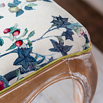 Банкетка из массива бука с цветочным принтом Beige Chinoiserie Garden Banquette варинант исполнения - 3 | Loft Concept в Перми