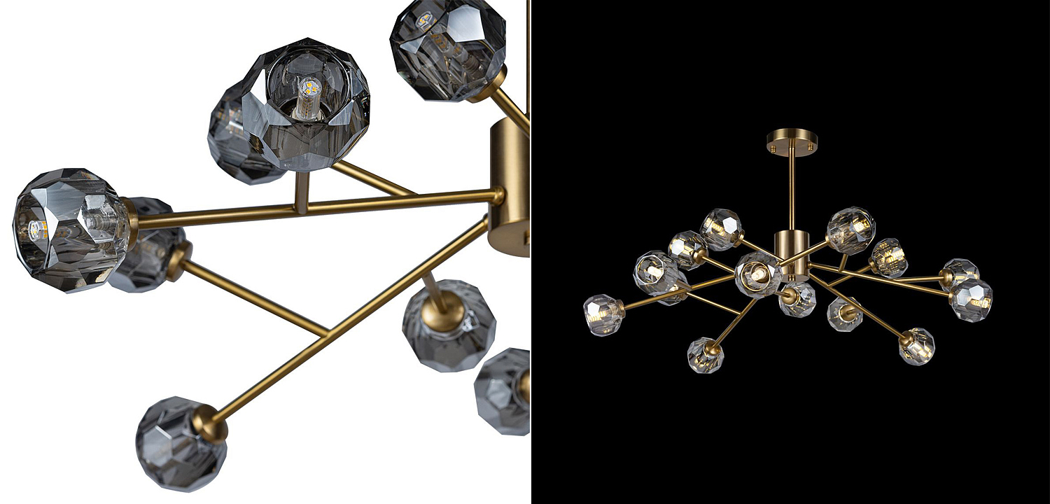 Люстра RH Boule De Cristal smoky 15 Люстра RH Boule De Cristal smoky 15 - Loft-Concept в Перми