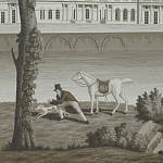 Обои ручная роспись Monuments of Paris Eau Forte on scenic paper варинант исполнения - 2 | Loft Concept в Перми