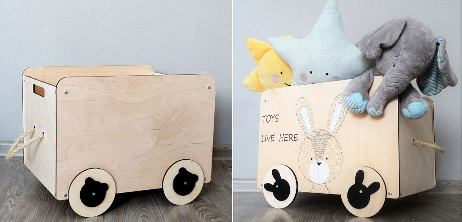 Ящик Wooden Box Bunny Ящик Wooden Box Bunny - Loft-Concept в Перми
