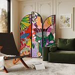 Ширма цветочный принт Colored Partition варинант исполнения - 3 | Loft Concept в Перми