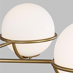 Люстра с 5-ю белыми шарообразными плафонами в сферические каркасах Feiss варинант исполнения - 4 | Loft Concept в Перми