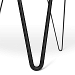 Стол журнальный c круглой столешницей из стекла серого цвета Gray and Gold Marble варинант исполнения - 6 | Loft Concept в Перми