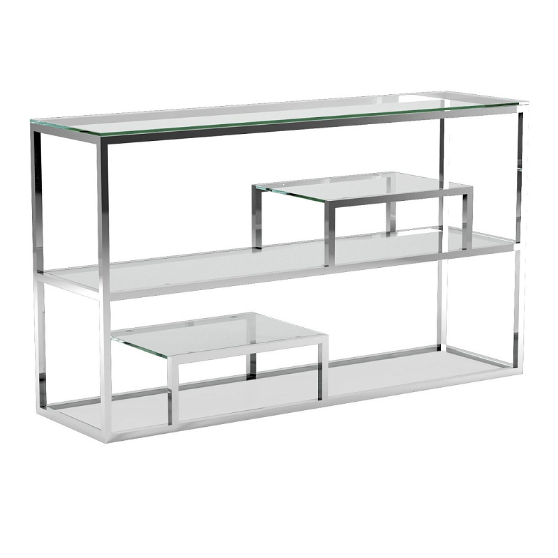 Консоль Step Console Silver Серебряный Прозрачный (Transparent) в Перми | Loft Concept 