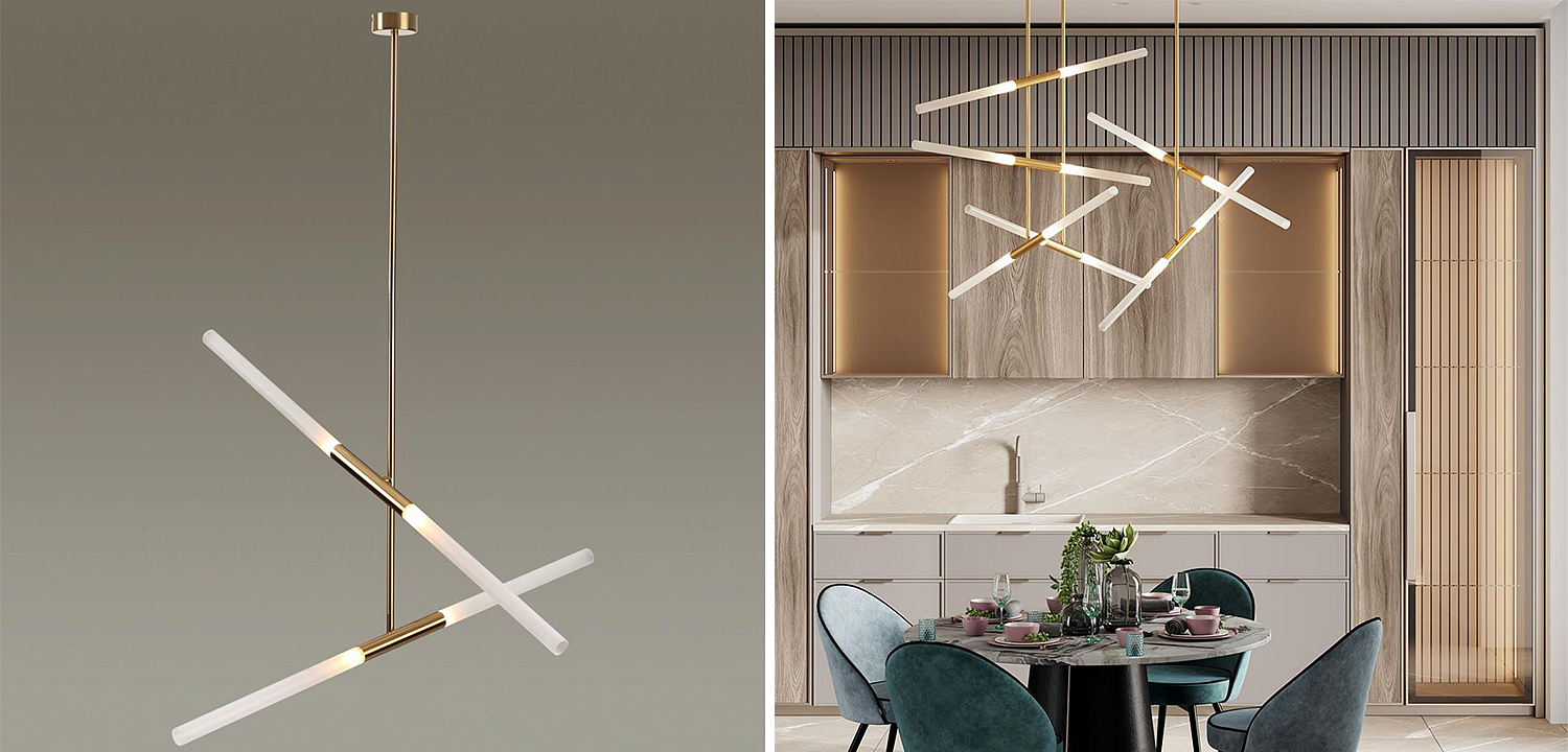 Светильник Gold Delta Light 4 lamp Светильник Gold Delta Light 4 lamp - Loft-Concept в Перми