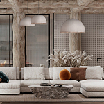 Подвесной светильник в форме купола белого цвета с ажурной бахромой Tactile Line варинант исполнения - 12 | Loft Concept в Перми