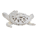 Статуэтка черепаха с ажурным панцирем и детализированной текстурой в белом цвете Marine Accessories варинант исполнения - 1 | Loft Concept в Перми