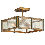 Потолочный светильник квадратный из толстого литого стекла Cast Glass варинант исполнения - 1 | Loft Concept в Перми