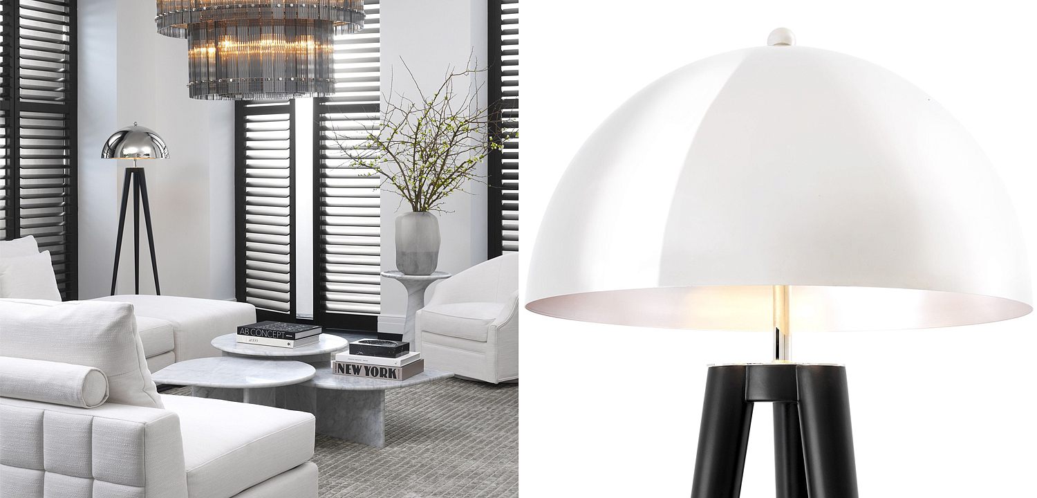 Торшер Eichholtz Floor Lamp Coyote Nickel Торшер Eichholtz Floor Lamp Coyote Nickel - Loft-Concept в Перми