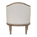 Кресло низкое с мягкой обивкой из льна на 4-х деревянных ножках Emile Armchair beige варинант исполнения - 2 | Loft Concept в Перми