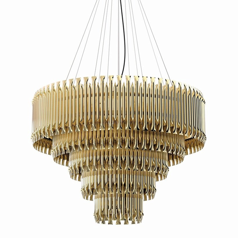 Люстра MATHENY CHANDELIER 5 SUSPENSION by DELIGHTFULL Gold Глянцевое золото матовое золото Люстра MATHENY CHANDELIER 5 SUSPENSION by DELIGHTFULL Gold Глянцевое золото матовое золото в Перми | Loft Concept