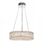 Люстра подвесная круглая из прозрачного хрусталя с корпусом из металла цвета хром Selfsufficient варинант исполнения - 1 | Loft Concept в Перми