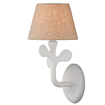 Бра с белым каркасом и тканевым абажуром Natural Stems варинант исполнения - 1 | Loft Concept в Перми