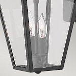 Настенный фонарь черного цвета с прозрачным стеклянным плафоном трапециевидной формы Hinkley варинант исполнения - 10 | Loft Concept в Перми