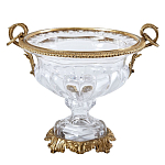 Чаша из прозрачного стекла с бронзовой подставкой и ручками Eden Garden варинант исполнения - 1 | Loft Concept в Перми