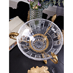 Чаша из прозрачного рельефного стекла на бронзовой подставке Eden Garden варинант исполнения - 2 | Loft Concept в Перми