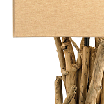 Настольная лампа с каркасом в виде веток деревьев и тканевым абажуром Natural Driftwood варинант исполнения - 1 | Loft Concept в Перми