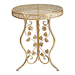 Столик приставной золотистый с орнаментом на столешнице Tanzania варинант исполнения - 1 | Loft Concept в Перми
