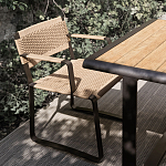 Дизайнерский стул с каркасом из металла с плетеными сиденьем и спинкой GREEN POINT Chair варинант исполнения - 11 | Loft Concept в Перми