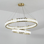 Люстра с 2-мя кольцами из натурального камня с регулируемыми плафонами Durability of Stone варинант исполнения - 4 | Loft Concept в Перми