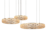 Люстра из 3-х колец с текстурной огранкой Reflection of Reality варинант исполнения - 2 | Loft Concept в Перми