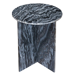 Столик кофейный с столешницей из черного мрамора Compact Black Marble Table варинант исполнения - 1 | Loft Concept в Перми