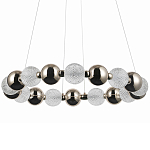 Светодиодная кольцевая люстра Crystal Globule Chrome Chandelier Gold варинант исполнения - 1 | Loft Concept в Перми