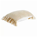 Чехол на подушку горчичного цвета с бахромой и объемным узором Ethnic mix варинант исполнения - 1 | Loft Concept в Перми