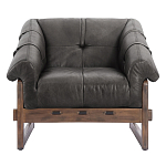 Кресло Duncan винтажная черная кожа варинант исполнения - 1 | Loft Concept в Перми