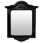 Зеркало черное настенное прямоугольное в стиле прованс Black Provence варинант исполнения - 1 | Loft Concept в Перми