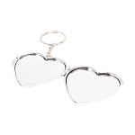 Зеркало брелок складное двухстороннее в форме сердца из натурального камня Лазурит Stone Mirrors варинант исполнения - 3 | Loft Concept в Перми