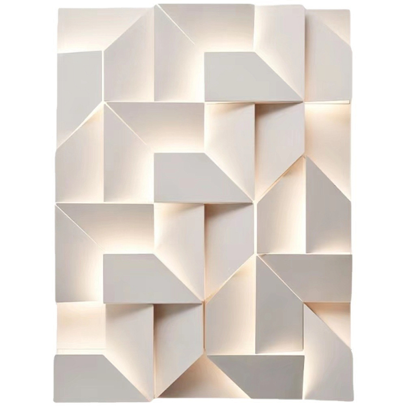 Светящийся настенный арт-объект Geometric Wall Art Object Белый в Перми | Loft Concept 