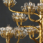 Люстра золотая в виде растения Golden Flower Glade варинант исполнения - 5 | Loft Concept в Перми