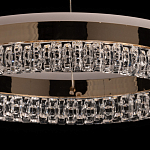 Люстра в виде кольца золотого цвета с прозрачными вставками Radiant Rail варинант исполнения - 8 | Loft Concept в Перми