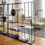 Книжный стеллаж из металла Menzie Square Metal Rack варинант исполнения - 3 | Loft Concept в Перми