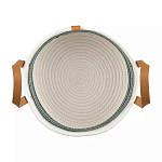 Корзина для хранения с ручками плетеная Interlacement Green  варинант исполнения - 1 | Loft Concept в Перми