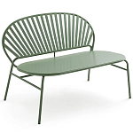 Зелёная скамья из стали Goodwin Metal Bench Green варинант исполнения - 1 | Loft Concept в Перми