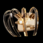 Бра золотого цвета с изогнутыми хрустальными элементами Radiant Ribbons варинант исполнения - 3 | Loft Concept в Перми