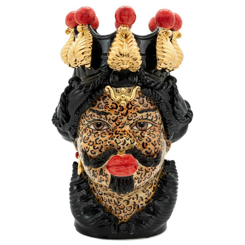 Ваза Vase Moro Man Leopard Big Черный Мульти Ваза Vase Moro Man Leopard Big Черный Мульти в Перми | Loft Concept