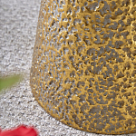 Журнальный столик с конусообразной основой и текстурной поверхностью золотого цвет Ethnic Metal варинант исполнения - 4 | Loft Concept в Перми