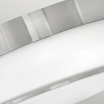 Потолочный светильник для ванных комнат цвета никель с плафоном из опалового стекла и декоративными держателями Hinkley варинант исполнения - 3 | Loft Concept в Перми