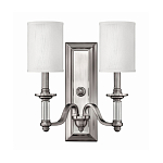 Бра с 2-мя белыми текстильными абажурами Hinkley варинант исполнения - 1 | Loft Concept в Перми